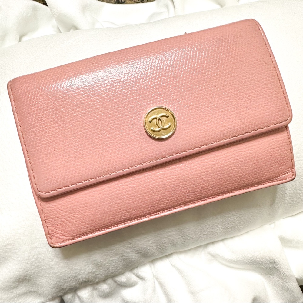 Chanel Pink Leather Wallet